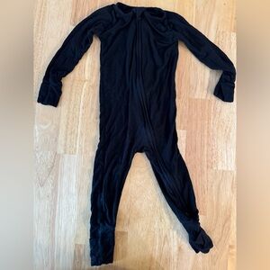 Little Sleepies black zippy. Size 12-18 months.